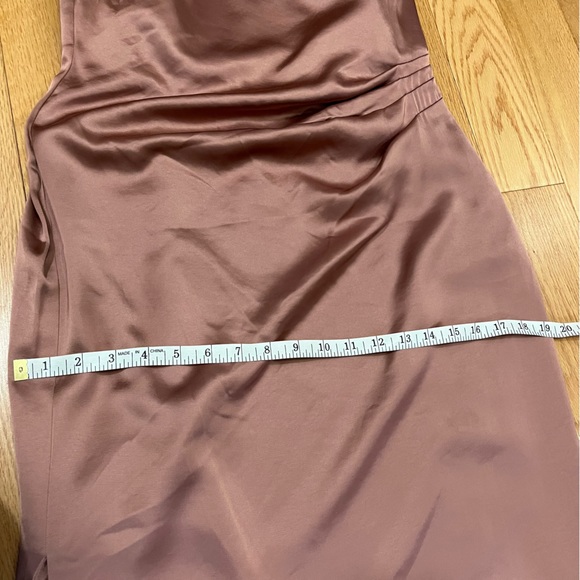 Reiss Adaline One Shoulder Drape Satin Dress With Chain - Picture 13 of 16